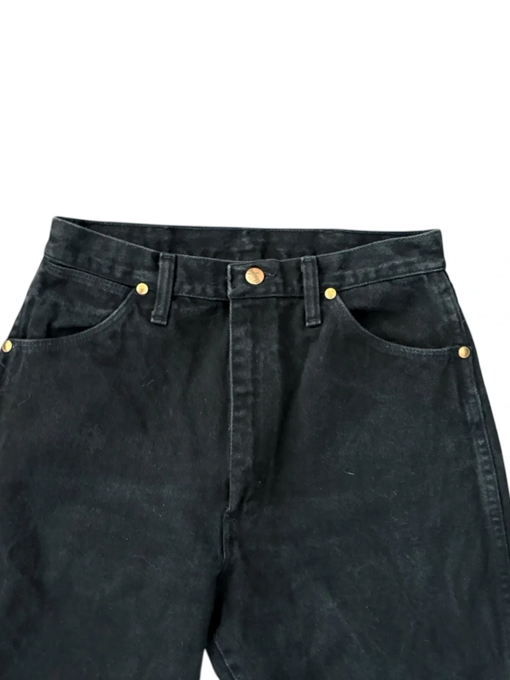 Vintage Wrangler Cowboy Cut Black Straight Jeans High Waist - Picture 4 of 5